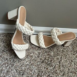 Sincerely Jules Braided Heels Women’s Cream Color Size 8.5 New Without Tags